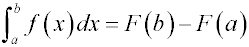 int(f(x)dx,x,a,b) = F(b)-F(a)