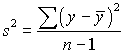 Sample variance