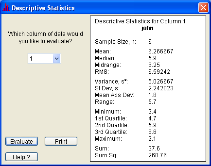 Statdisk Notes for Activity 2