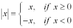 Piecewise defintion of absolute value