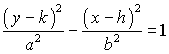 (y-k)^2/a^2 - (x-h)^2/b^2 = 1